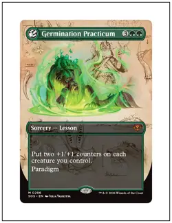 Germination Practicum, Borderless Art, Secrets of Strixhaven, MTG NM - Image 1