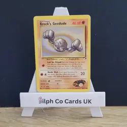 Brock's Geodude 66/132 Gym Heroes Set Pokemon Card WOTC - Image 1