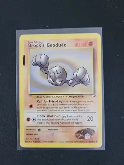 Brock's Geodude 66/132 Gym Heroes Set Pokemon Card WOTC - Image 3