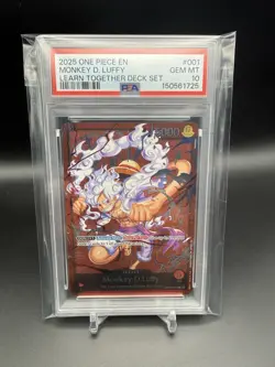 ONE PIECE 2025 LEARN TOGETHER DECK SET MONKEY.D.LUFFY ST21-001 PSA 10 - Image 1