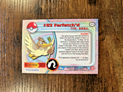 #83 Farfetch'd - Pokemon Topps Silver Holo Card - Blue Logo - Image 2