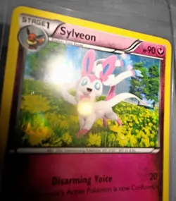 2013 Pokemon TCG Sylveon XY04 Promo Holo Black Star Collection LP/NM Card - Image 3