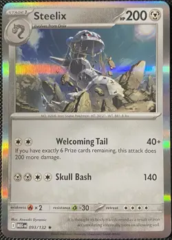 Steelix 093/132 Me01: Mega Evolution Holo - Pokemon Card - Image 1