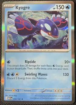 Kyogre 034/132 Me01: Mega Evolution Holo - Pokemon Card - Image 1