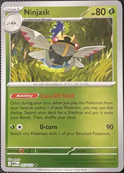 Ninjask 017/132 Me01: Mega Evolution Reverse Holo - Pokemon Card - Image 1