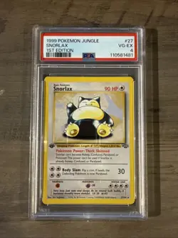 1999 Pokemon Jungle Snorlax 1st Edition #27 Card PSA 4 VG-EX - Image 1