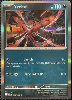 Yveltal 088/132 Me01: Mega Evolution Holo - Pokemon Card - Image 1