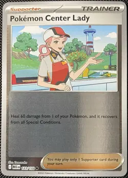 Pokemon Center Lady 123/132 Me01: Mega Evolution Reverse Holo - Pokemon Card - Image 1