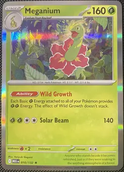 Meganium 010/132 Me01: Mega Evolution Holo - Pokemon Card - Image 1