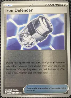 Iron Defender 118/132 Me01: Mega Evolution Reverse Holo - Pokemon Card - Image 1