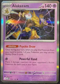 Alakazam 056/132 Me01: Mega Evolution Holo - Pokemon Card - Image 1