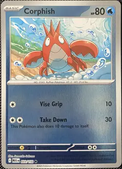 Corphish 033/132 Me01: Mega Evolution Reverse Holo - Pokemon Card - Image 1