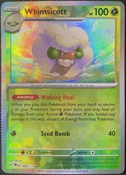 Whimsicott (Poke Ball Pattern) 008/131 Prismatic Evolutions Holo - Pokemon Card - Image 1
