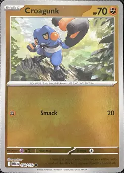 Croagunk 078/132 Me01: Mega Evolution Reverse Holo - Pokemon Card - Image 1