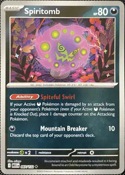 Spiritomb 087/132 Me01: Mega Evolution Reverse Holo - Pokemon Card - Image 1
