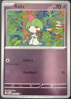 Ralts 058/132 Me01: Mega Evolution Reverse Holo - Pokemon Card - Image 1