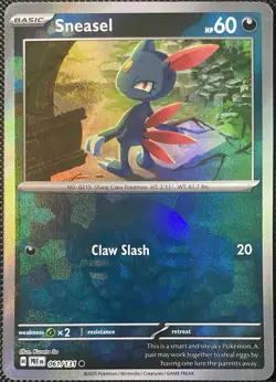 Sneasel (Poke Ball Pattern) 061/131 Sv: Prismatic Evolutions Holo - Pokemon Card - Image 1