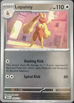 Lopunny 108/132 Me01: Mega Evolution Reverse Holo - Pokemon Card - Image 1