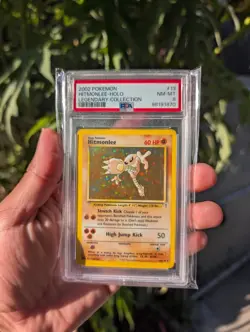 2002 Pokemon Hitmonlee Legendary Collection Holo Card PSA 8 NM-MT #13 - Image 1