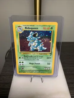 Pokemon Nidoqueen TCG Holo Unlimited Rare Card 12/130 Base Set 2 - Image 1
