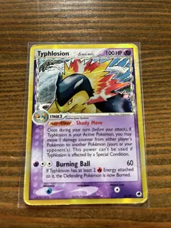 Pokemon TCG Typhlosion EX Dragon Frontiers Holo Rare Card 12/101 - Image 1