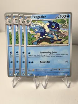 4x Frogadier 021/086 Common Pokemon TCG: Chaos Rising Playset - Image 1