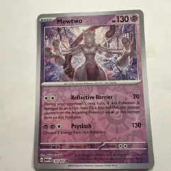 2023 Pokemon TCG Mewtwo Scarlet & Violet-151 150/165 Reverse Holo NM - Image 1