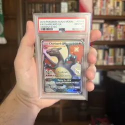 2019 Pokemon TCG S & M Hidden Fates #SV49 Full Art Charizard Gx PSA 10 GEM MINT - Image 1