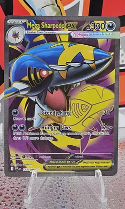 MEGA SHARPEDO EX 113/094 ULTRA RARE PHANTASMAL FLAMES POKEMON NEAR MINT - Image 1