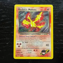Pokemon Rocket's Moltres Holo Rare 012/132 Gym Heroes LP Excellent Condition - Image 1