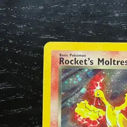 Pokemon Rocket's Moltres Holo Rare 012/132 Gym Heroes LP Excellent Condition - Image 3