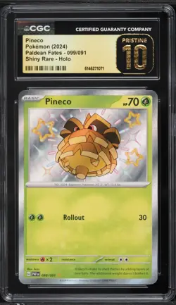 2024 Pokemon Paldean Fates Shiny Pineco #99 CGC 10 PRISTINE - Image 1
