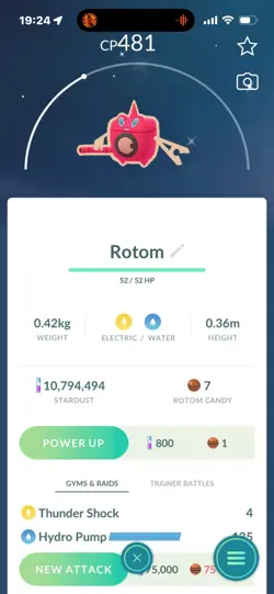 Pokemon Go Shiny Rotom - Image 1