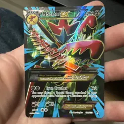2016 Pokemon Mega Scizor EX Full Art Ultra Rare Holo Breakpoint 120/122 - Image 2