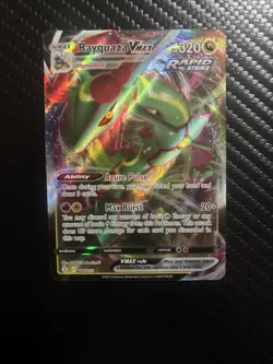 Pokemon TCG Rayquaza VMAX Holo Ultra Rare Card Evolving Skies 111/203 - Image 1
