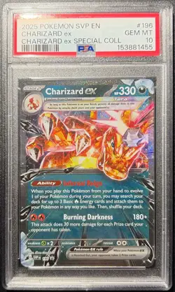 2025 Pokemon SVP Charizard EX Special Collection Black Star Promo #196 - PSA 10 - Image 1