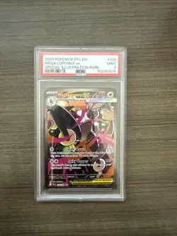 Pokemon Mega Lopunny ex Phantasmal Flames Special Illustration Rare #128 PSA 9 - Image 1