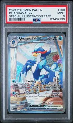 2023 POKEMON PAL EN-PALDEA EVOLVED SPECIAL ILLUSTRATION RARE QUAQUAVAL EX PSA 9 - Image 1