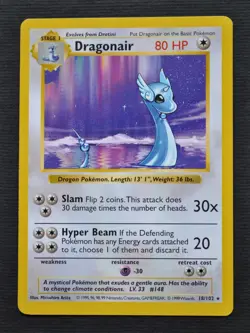 Dragonair #18 / 102 SHADOWLESS Base Set - NM/LP - Pokemon 1999 TCG WOTC Vintage - Image 1