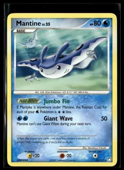 Mantine 29/123 Mysterious Treasures Rare Pokemon - Image 1