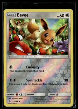 Eevee 48/68 Hidden Fates Reverse Holo Rare Holo Pokemon - Image 1