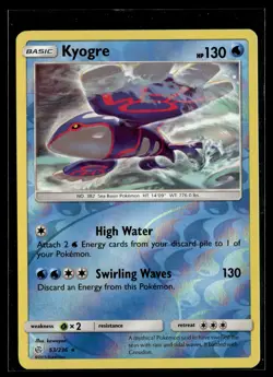 Kyogre 53/236 Cosmic Eclipse Reverse Holo Rare Pokemon - Image 1