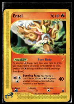 Entei 10/147 Aquapolis Rare Pokemon - Image 1