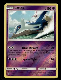 Latios 41/73 Shining Legends Reverse Holo Rare Holo Pokemon - Image 1