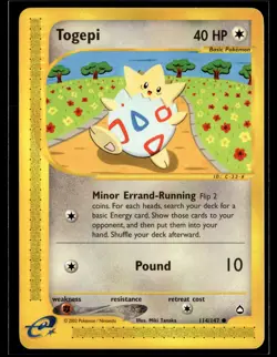 Togepi 114/147 Aquapolis Common Pokemon - Image 1
