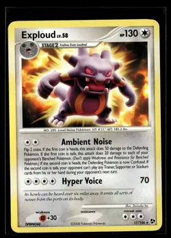 Exploud 17/106 Great Encounters Rare Pokemon - Image 1