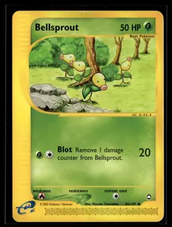 Bellsprout 45/147 Aquapolis Uncommon Pokemon - Image 1