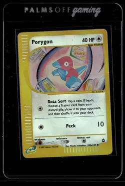 Porygon 103/147 Aquapolis Reverse Holo Common Pokemon - Image 1