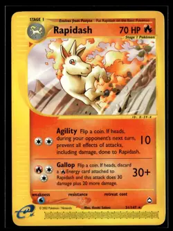 Rapidash 31/147 Aquapolis Rare Pokemon - Image 1