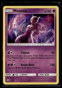 Mewtwo 12/18 Detective Pikachu Rare Ultra Pokemon - Image 1